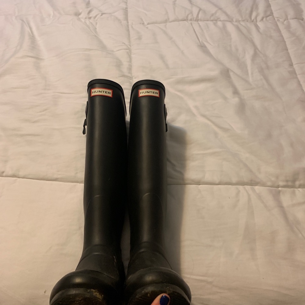 Tall hunter rain boots